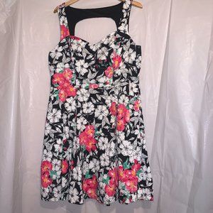 Torrid Pin-Up / Swing Dress in a fun floral print